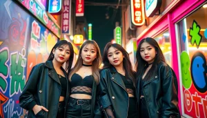 Dynamic portrait of blackpink members showcasing their unique styles and energy.