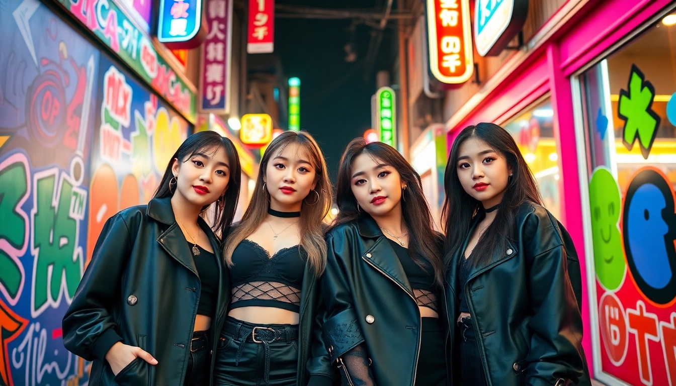 Dynamic portrait of blackpink members showcasing their unique styles and energy.