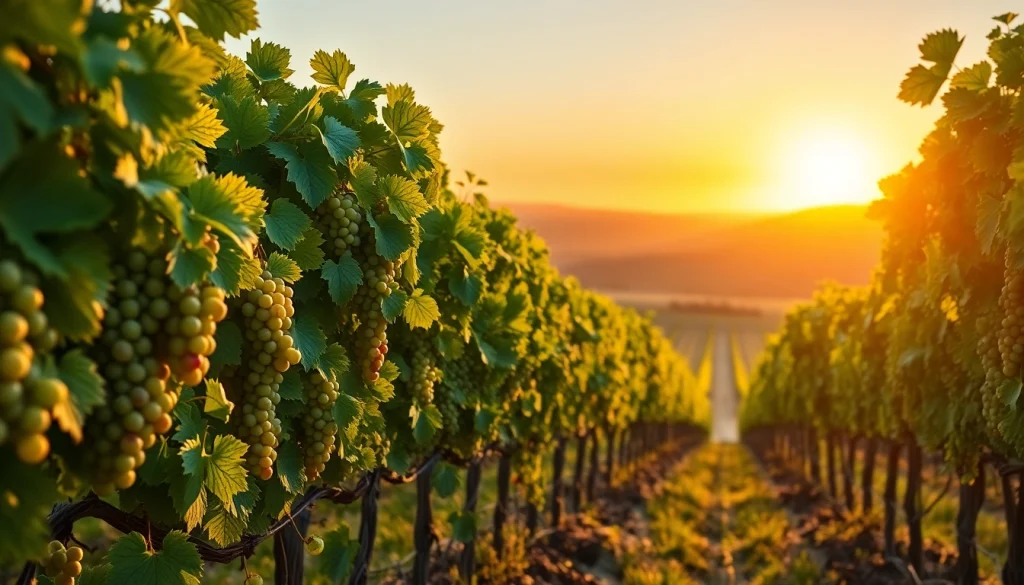 Visit picturesque wineries in Clarksburg with scenic vineyards and sunset views.