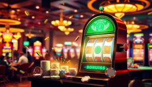 Mostbet depozitsiz bonus təqdim edən canlı kazino atmosferası ilə slot maşını.