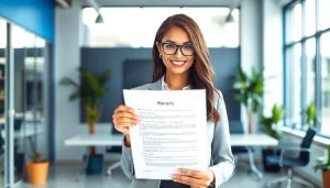 Review policy document with a warranty company with clear exclusions in a professional office setting.