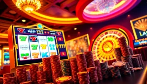 Engage in exciting gameplay with idn slot 777 on a luxurious virtual casino interface.