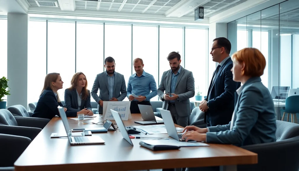 Analyze and find competitor pricing strategies with professionals in an office setting.