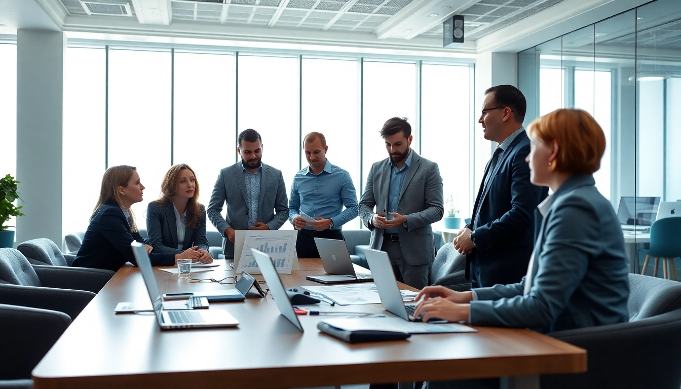 Analyze and find competitor pricing strategies with professionals in an office setting.