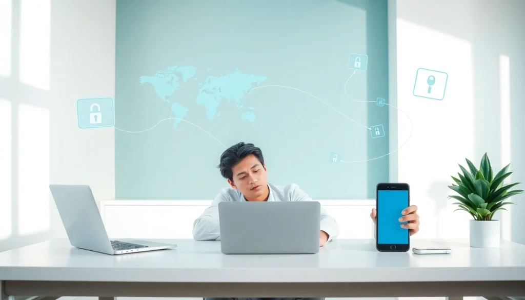 在现代工作空间的多台设备上连接到快连官网 VPN 服务。