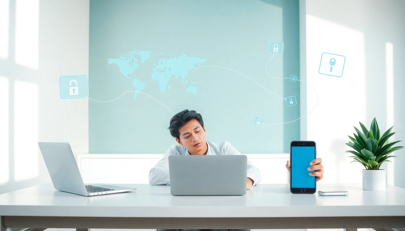 在现代工作空间的多台设备上连接到快连官网 VPN 服务。