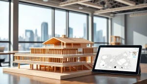 Architekturmodellbau Münster: Detailreiches Modell in modernem Arbeitsumfeld, das handwerkliche Kunstfertigkeit zeigt.