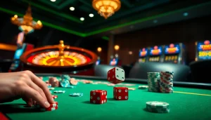 Rasakan sensasi situs deposit 5k di kasino mewah kami, menampilkan meja taruhan tingkat tinggi dan cip yang berwarna-warni.