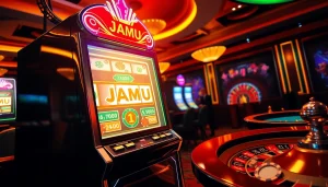 Experience the thrill of JAMUslot alternatif in a luxurious casino setting with dynamic slot machines.