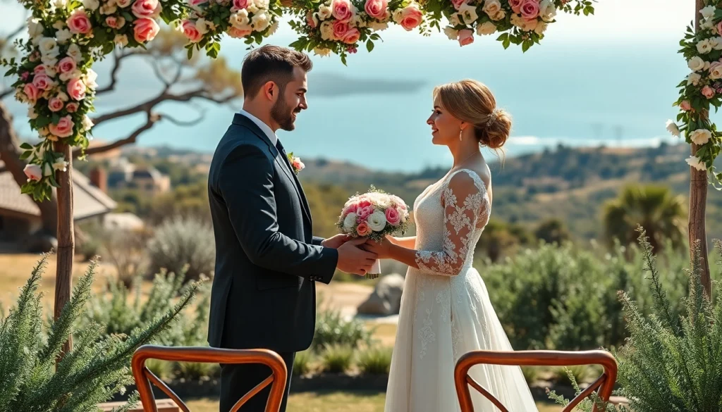 Capture the essence of Carmel wedding photography showcasing a couple in a beautiful ceremony.