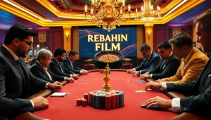 Experience the thrilling atmosphere of rebahin film-themed casino games with colorful chips and poker strategies.