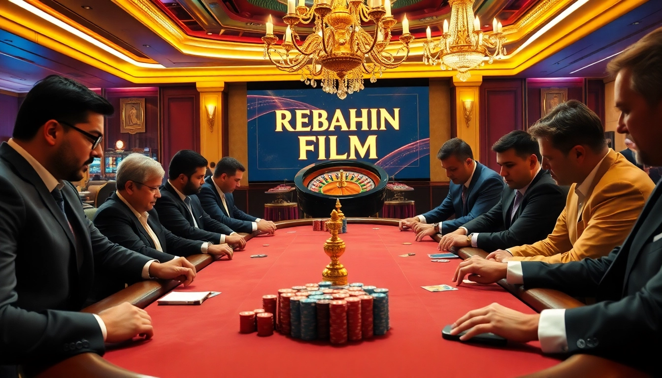Experience the thrilling atmosphere of rebahin film-themed casino games with colorful chips and poker strategies.